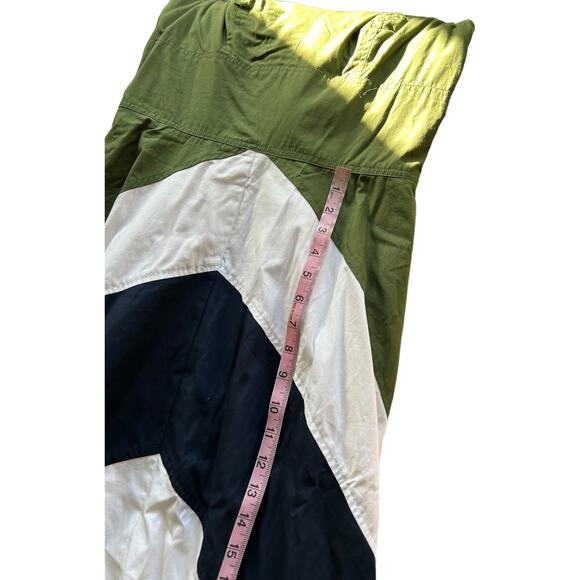 EUC eShakti Green Navy Chevron Stripe Full Skirt Sleeveless Summer Maxi  Medium - Picture 11 of 12